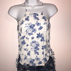 Floral halter top